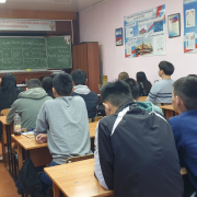 В Кызылском транспортном техникуме состоялся мастер-класс «Письма Великой Победы»