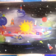 Выставка рисунков «Рисуем космос»