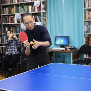 В универсальном читальном зале Национальной библиотеке Тувы прошёл турнир по настольному теннису «Марафон здоровья».