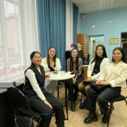 В Национальной библиотеке прошел показ документального фильма «С. Есенин – песенный поэт России» для студентов Кызылского пединститута