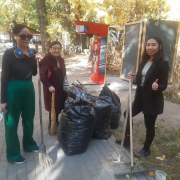 Сотрудники Национальной библиотеки Тувы провели субботник