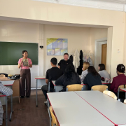 Сотрудники Национальной библиотеки встретились со студентами Кызылского техникума экономики и права