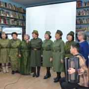 В преддверии Дня матери Национальная библиотека провела музыкальный вечер «К маме солдата с любовью»