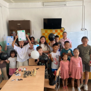 Национальная библиотека провела игровую программу «Игра для мускулов ума» к Международному дню шахмат